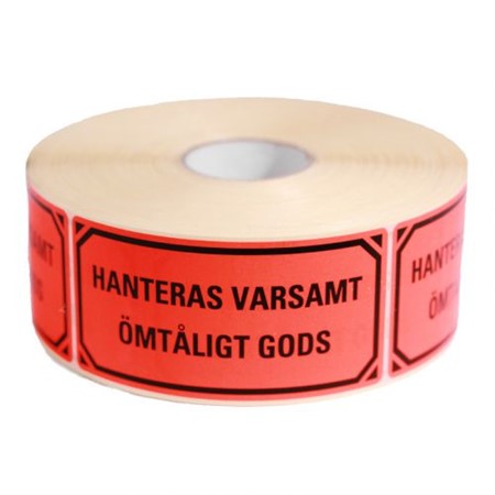 Etiketter Hanteras Varsamt